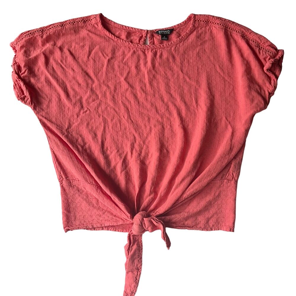 Buffalo by David Bitton Women’s Short Sleeve Tank Top Blouse Size M, Pink
